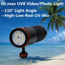 Factory price high performance 5000lumen diving video light camera angles photography